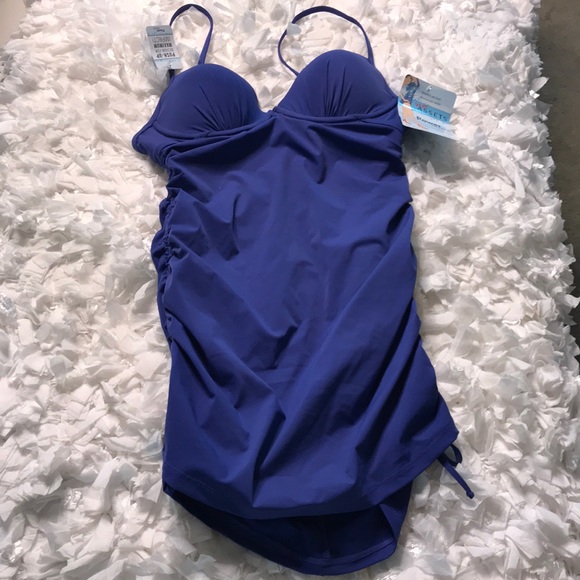 Assets By Spanx Other - Assets by Sara Blakey swimsuit NWT blue spandex